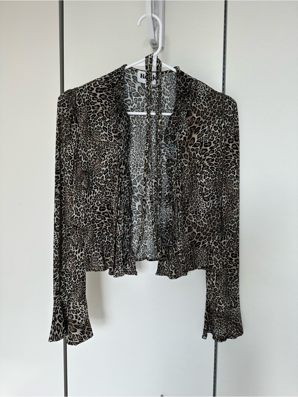 Rouje Leopard-Print Wrap Blouse